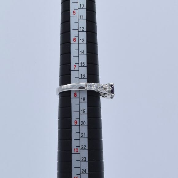 NWOT Fragrant Jewels Purple Round-Cut Pave Multi-Stone Ring Size 7.75 US - Picture 5 of 5